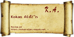 Kokas Alán névjegykártya
